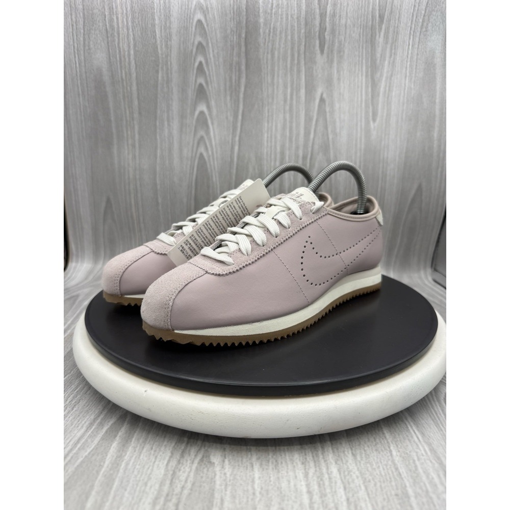 Nike Cortez Leather Womens 8 Particle Rose Perforated Swoosh Sneakers HQ1841-602